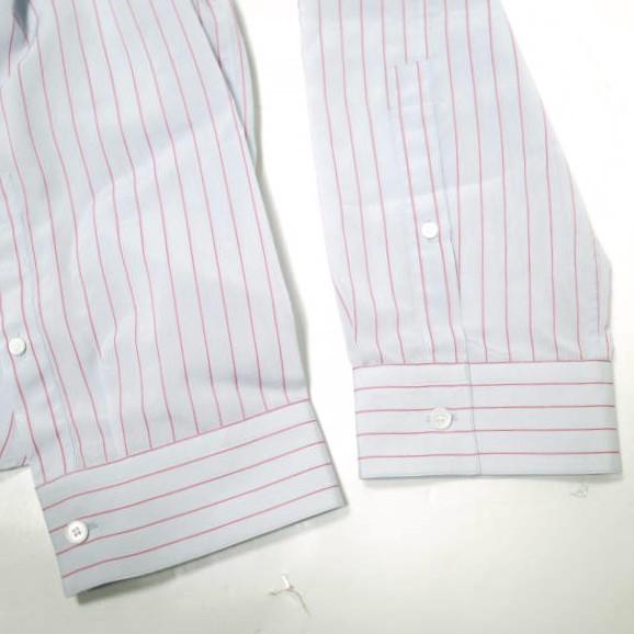 新品 OAMC オーエーエムシー 20SS SOURCE SHIRT オーバーサイズストライプシャツ OAMQ602831 OQ391010 XL サックスブルー/コーラルレッド |  | 07