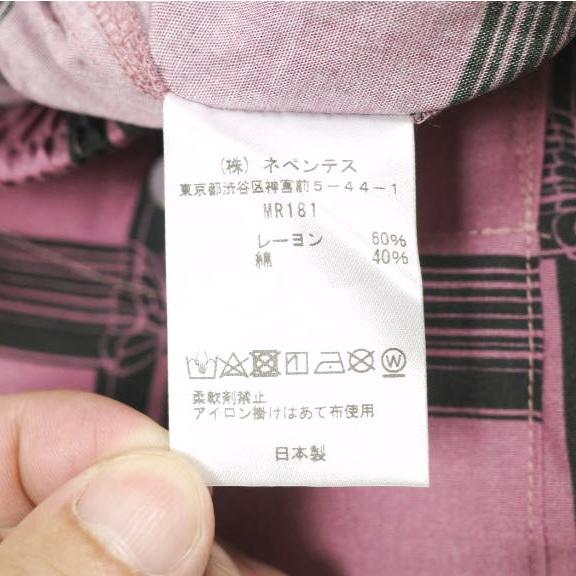 Needles ニードルス String Cowboy Short - R/C Lawn Cloth パピヨンチェック ストリングカウボーイショーツ MR181 M Pink ショートパンツ |  | 05