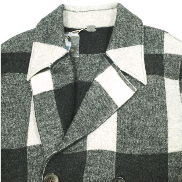 新品 991 Japan 佐藤繊維 Rosario Check jacket 12Gウール チェックダブルジャケット YBJA202A 50 #81 Black テーラード 定価96,800円 |  | 03