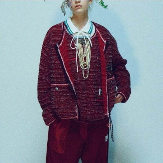 JUVENILE HALL ROLLCALL ジュベナイルホールロールコール 23AW オーバーサイズラメニットベスト 1953 Free RED セーター トップス g22882 |  | 02