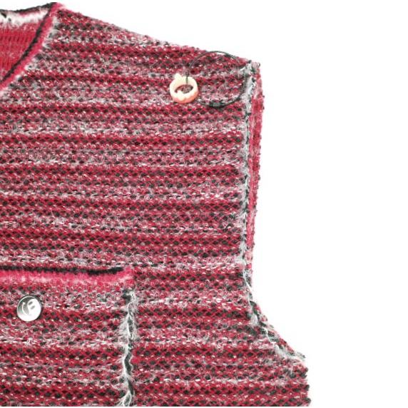 JUVENILE HALL ROLLCALL ジュベナイルホールロールコール 23AW オーバーサイズラメニットベスト 1953 Free RED セーター トップス g22882 |  | 05