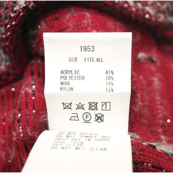 JUVENILE HALL ROLLCALL ジュベナイルホールロールコール 23AW オーバーサイズラメニットベスト 1953 Free RED セーター トップス g22882 |  | 09