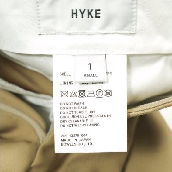 HYKE ハイク 24SS 日本製 DOESKIN TAPERED PANTS ドスキンテーパードパンツ 241-13279 1 BEIGE 1タック ボトムス g22906 |  | 02