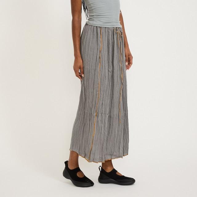 新品 BASERANGE ベースレンジ 25SS MAX SKIRT - Crinkle Linen