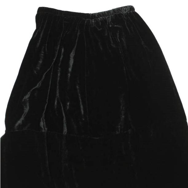 新品 BASERANGE ベースレンジ 25SS OLIN SKIRT シルクベルベットロングスカート SKOLI-VE-SP25 S BLACK ベロア イージー 定価43,560円 |  | 06