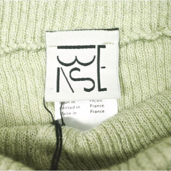 新品 BASERANGE ベースレンジ 24AW フランス製 DANDE SKIRT リブニット ボタンダウンスカート XS Light Green 定価49,940円 ボトムス |  | 04