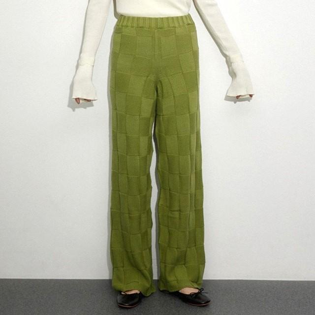 新品 BASERANGE ベースレンジ フランス製 KONAK PANTS オーガニックコットン ニットパンツ XS/S ZEK GREEN イージー 定価27,170円 g22949 |  | 02