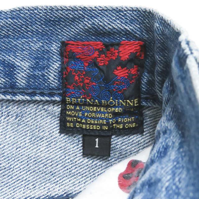 ブルーナボイン BRU NA BOINNE 日本製 ブラッグデニム 7375 1 インディゴ(ユーズド) セルビッチ テーパード パンツ ボトムス |  | 02