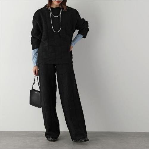 新品 BASERANGE ベースレンジ フランス製 KONAK PANTS ウールニットパンツ XS BLACK イージー 定価31,900円 ボトムス g22952 |  | 02