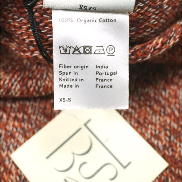 新品 BASERANGE ベースレンジ 24AW SEIRA PULLOVER オーガニックコットン メランジニット XS/S Rust Melange セーター 定価30,910円 g22960 |  | 09