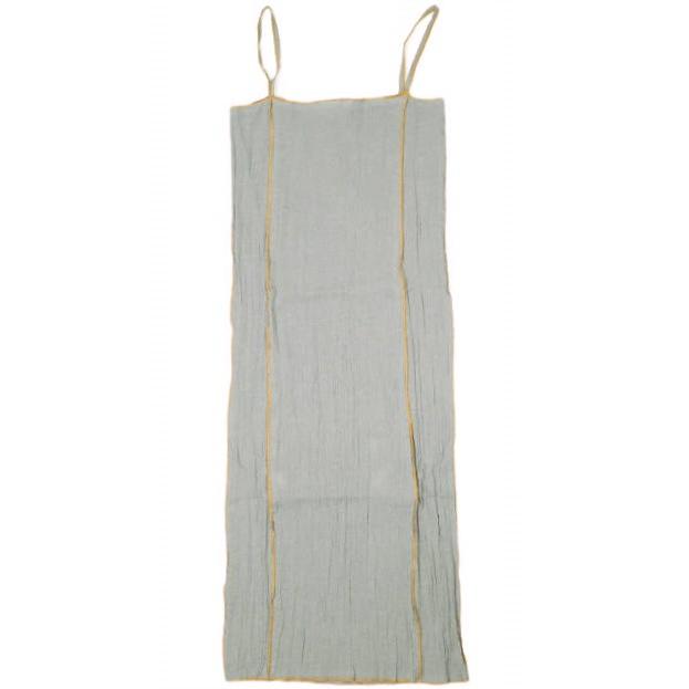 新品 BASERANGE ベースレンジ 25SS SHOK SLIP DRESS - Crinkle Linen コットンリネン キャミソールワンピース XS Bayon Grey 定価21,780円 | 