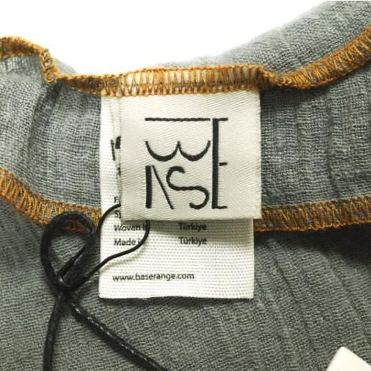新品 BASERANGE ベースレンジ 25SS SHOK SLIP DRESS - Crinkle Linen コットンリネン キャミソールワンピース XS Bayon Grey 定価21,780円 |  | 04
