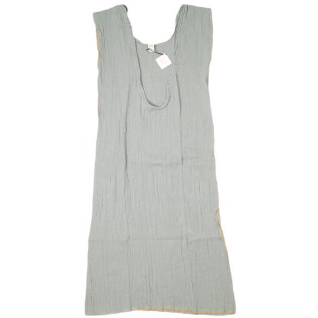新品 BASERANGE ベースレンジ 25SS MAX DRESS コットンリネン マキシワンピース S Bayon Grey ドレス 定価35,420円 トップス g22977 | 