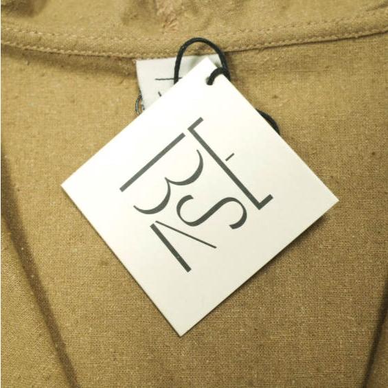 新品 BASERANGE ベースレンジ 23AW VESTER DRESS - Wild Silk ワイルドシルク フード付きロングワンピース XS Bath Brown 定価36,740円 |  | 03