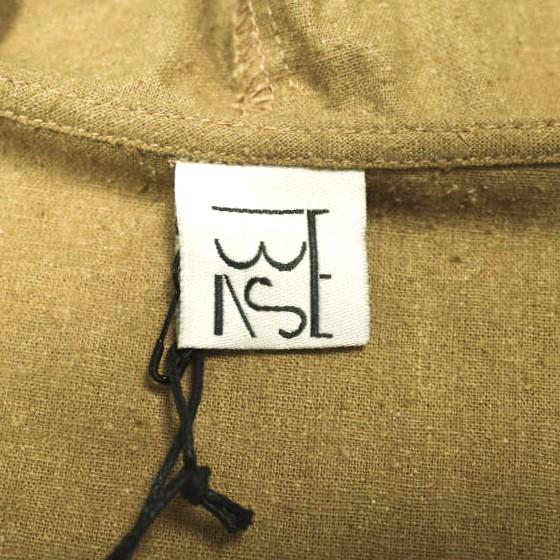 新品 BASERANGE ベースレンジ 23AW VESTER DRESS - Wild Silk ワイルドシルク フード付きロングワンピース XS Bath Brown 定価36,740円 |  | 07