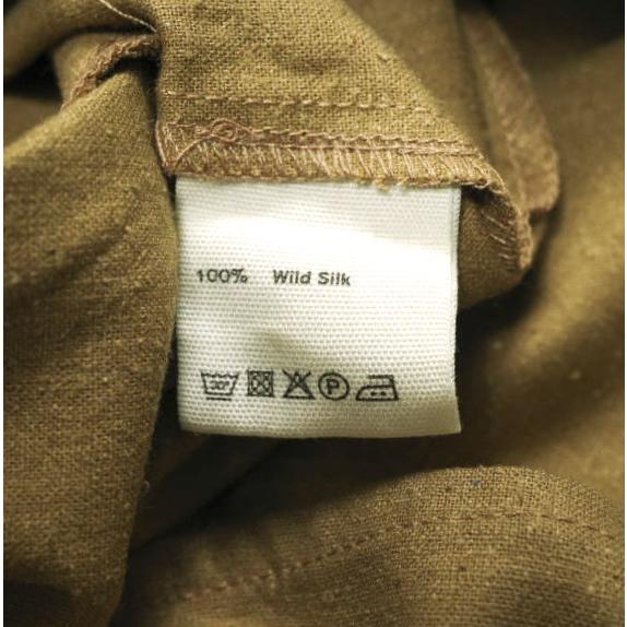 新品 BASERANGE ベースレンジ 23AW VESTER DRESS - Wild Silk ワイルドシルク フード付きロングワンピース XS Bath Brown 定価36,740円 |  | 08