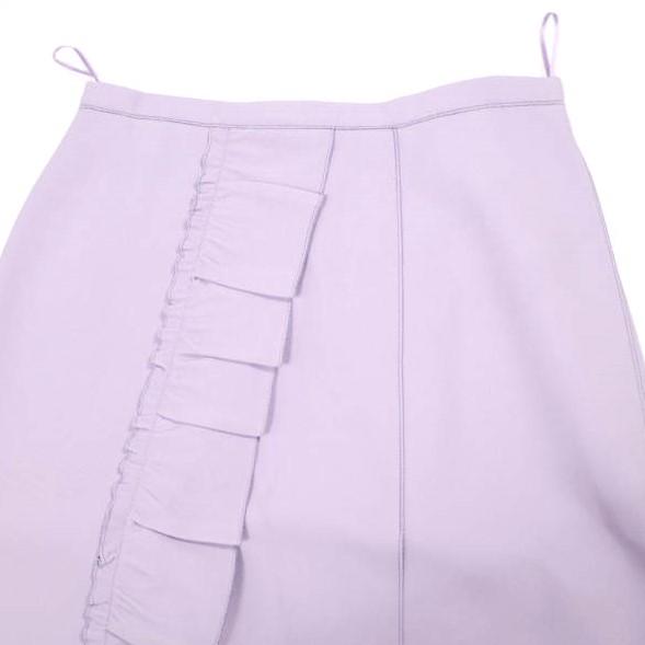新品 N°21 ヌメロヴェントゥーノ 21AW イタリア製 ボンディングフリルスリットスカート 21AW-C041-5336 40 PURPLE 定価71,500円 g22984 |  | 04