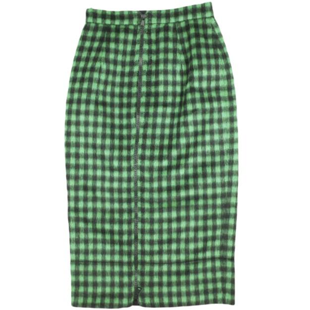 新品 N°21 ヌメロヴェントゥーノ 22AW ヴィシーチェックシャギースカート 22I-C151-3001 40 GREEN 定価75900円 タイト ペンシル 神崎恵着用 |  | 01