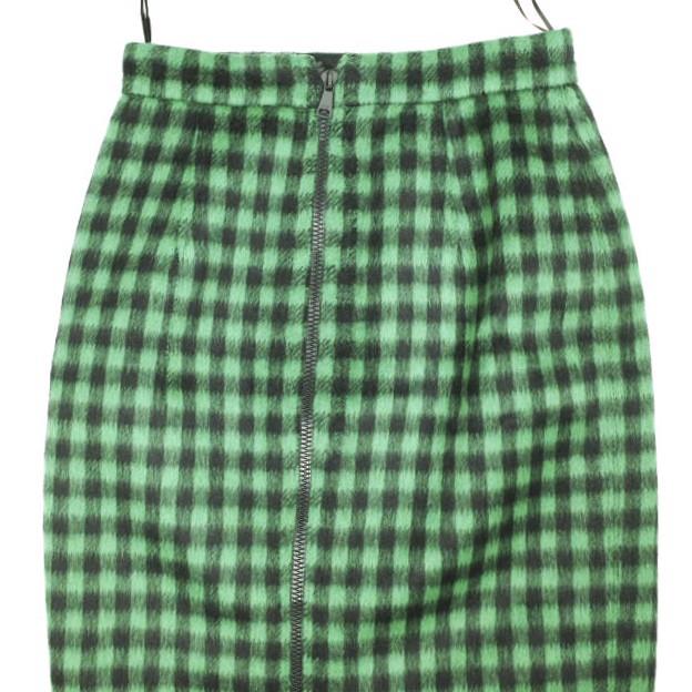 新品 N°21 ヌメロヴェントゥーノ 22AW ヴィシーチェックシャギースカート 22I-C151-3001 40 GREEN 定価75900円 タイト ペンシル 神崎恵着用 |  | 07