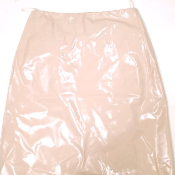 新品 N°21 ヌメロヴェントゥーノ 21SS イタリア製 エナメルペプラムスカート 5A GONNA TESSUTO 21SW-C031-5029 36 PINK 定価82500円 リボン |  | 04