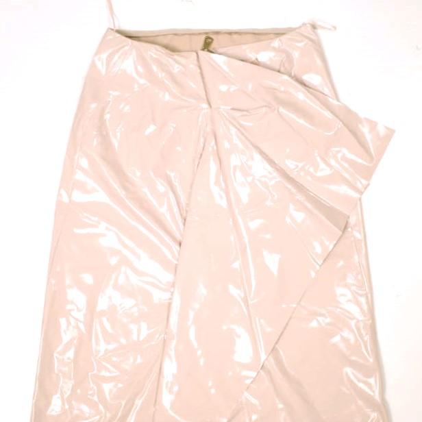 新品 N°21 ヌメロヴェントゥーノ 21SS イタリア製 エナメルペプラムスカート 5A GONNA TESSUTO 21SW-C031-5029 36 PINK 定価82500円 リボン |  | 05