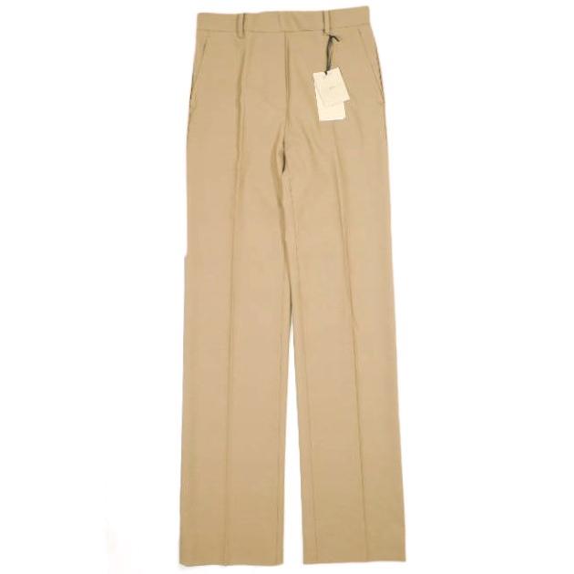 新品 N°21 ヌメロヴェントゥーノ 22SS ポリエステルウール ノープリーツトラウザーズ 22SW-B031-3035 36 BEIGE 定価80,300円 パンツ | 