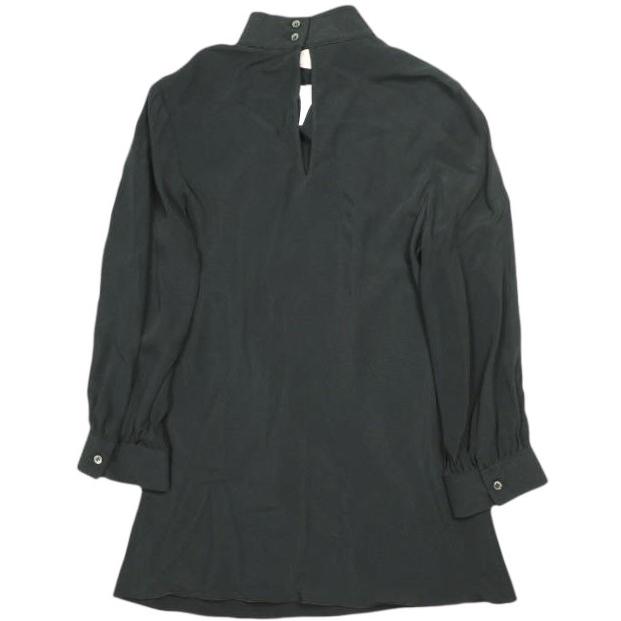 新品 N°21 ヌメロヴェントゥーノ 23SS アセテートシルク オープンネックブラウス 23S-G041-5111 40 BLACK 定価64,900円 長袖 シャツ |  | 01