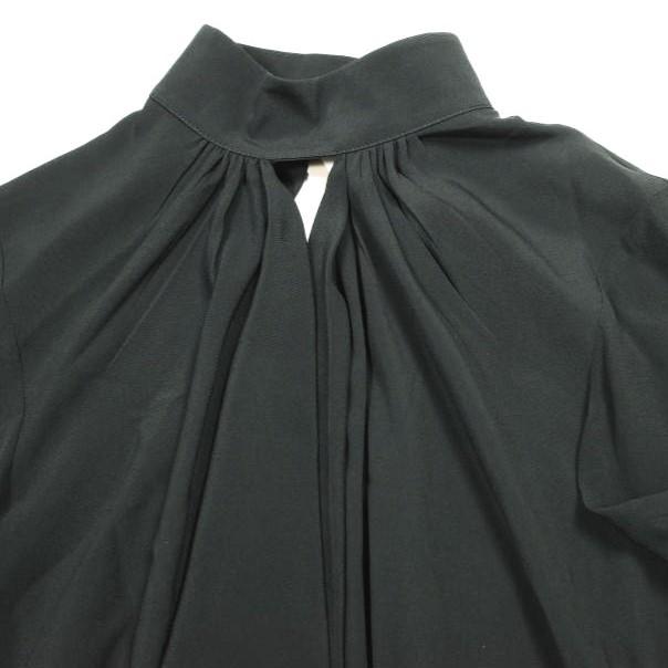 新品 N°21 ヌメロヴェントゥーノ 23SS アセテートシルク オープンネックブラウス 23S-G041-5111 40 BLACK 定価64,900円 長袖 シャツ |  | 05