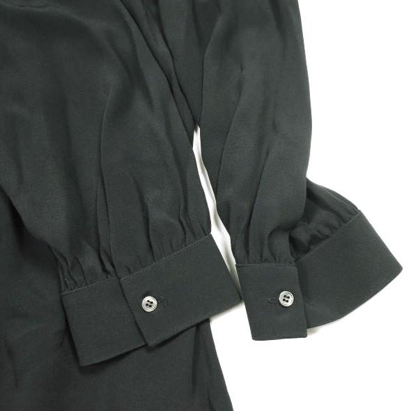 新品 N°21 ヌメロヴェントゥーノ 23SS アセテートシルク オープンネックブラウス 23S-G041-5111 40 BLACK 定価64,900円 長袖 シャツ |  | 06