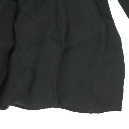 新品 N°21 ヌメロヴェントゥーノ 23AW ハイネックフリルブラウス 23A-G071-5132 40 BLACK 定価74,800円 長袖 レーヨン ギャザー シャツ |  | 06