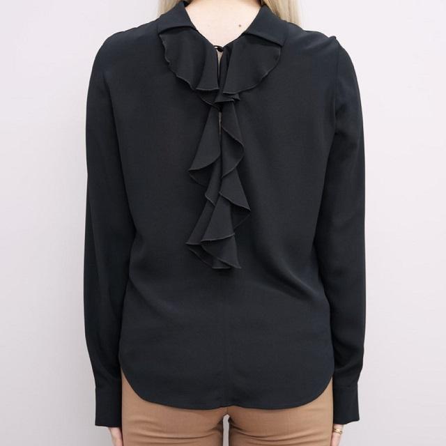 新品 N°21 ヌメロヴェントゥーノ 24SS L2 BLUSA TESSUTO 前後両用 バックフリルブラウス 24S-G091-5111 38 BLACK 定価75,900円 シャツ |  | 03