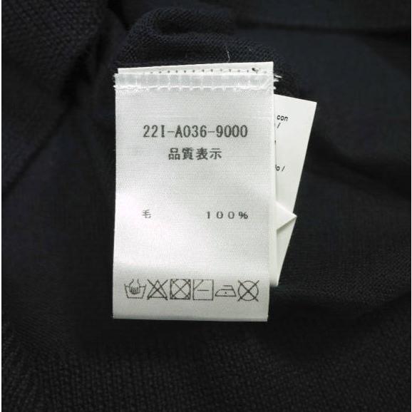 新品 N°21 ヌメロヴェントゥーノ 22AW ロゴパッチ メリノウールタートルネックニット 22I-A036-9000 40 NAVY セーター 定価63,800円 |  | 09