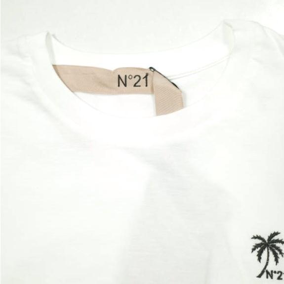 新品 N°21 ヌメロヴェントゥーノ 24SS 5D T-SHIRT JERSEY ヤシの木 ロゴ刺繍 ロングスリーブＴシャツ 24P-F071-6328 36 WHITE 定価31,900円 |  | 05