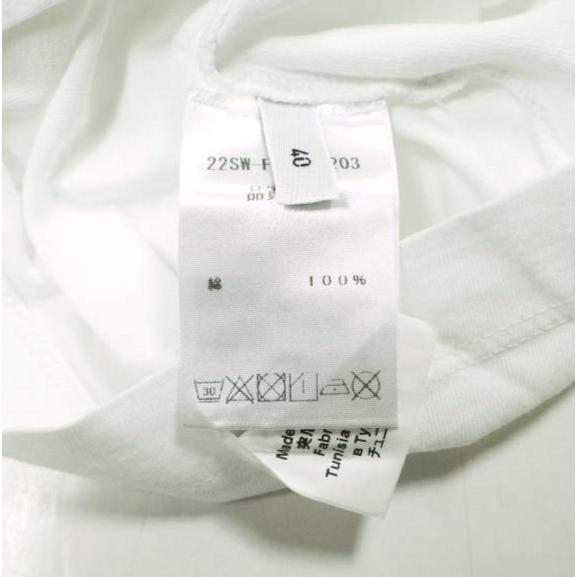 新品 N°21 ヌメロヴェントゥーノ 22SS ロゴプリント ノースリーブTシャツ 22SW-F101-4203 40 WHITE カットソー 定価25,300円 トップス |  | 08