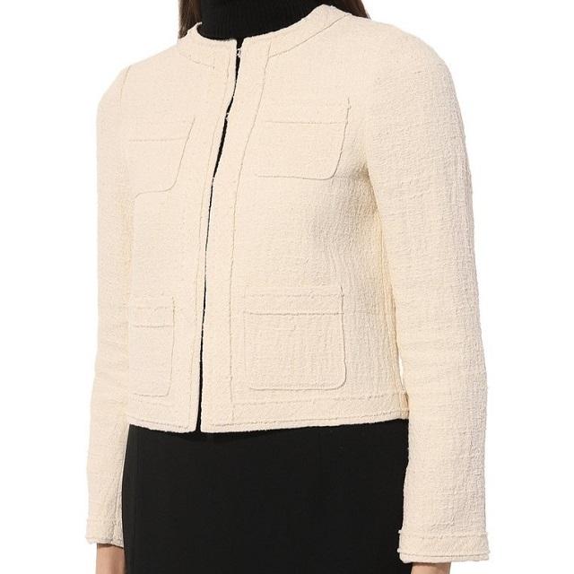 新品 N°21 ヌメロヴェントゥーノ 24SS コットンツイード ノーカラーホックジャケット 24S-L014-0126 40 OFF WHITE 定価141,900円 g23017 |  | 02