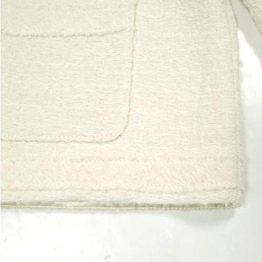 新品 N°21 ヌメロヴェントゥーノ 24SS コットンツイード ノーカラーホックジャケット 24S-L014-0126 40 OFF WHITE 定価141,900円 g23017 |  | 07