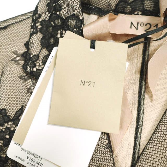 新品 N°21 ヌメロヴェントゥーノ 23SS フラワー刺繍レースジャケット 23SW-L043-4727 42 BLACK/BEIGE 定価162,800円 3B テーラード g23018 |  | 03
