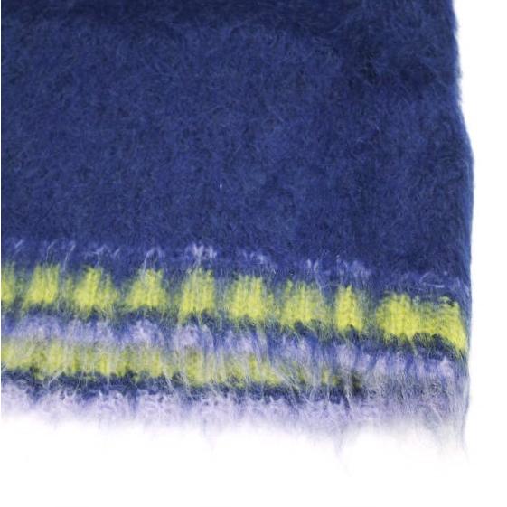 新品 MARNI マルニ 23AW FUZZY WUZZY ブルーストライプトリムモヘヤジャンパー Vネックカレッジニット CVMD0108Q0 UFU108 38 定価138,600円 |  | 06