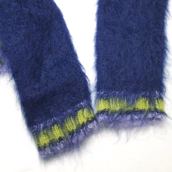 新品 MARNI マルニ 23AW FUZZY WUZZY ブルーストライプトリムモヘヤジャンパー Vネックカレッジニット CVMD0108Q0 UFU108 38 定価138,600円 |  | 07