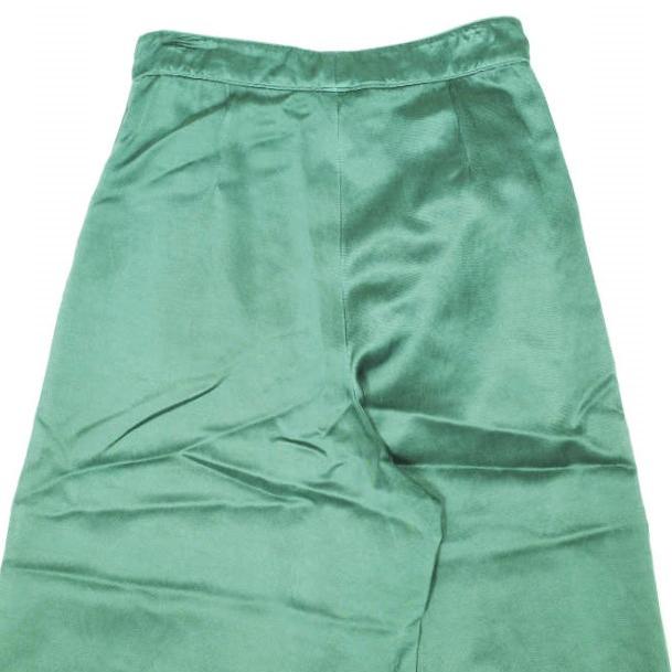 新品 DRIES VAN NOTEN ドリスヴァンノッテン 22AW PAMPLONA 5286 W.W. PANTS 2タックバギーパンツ 34 EMERALD GREEN 定価77,000円 ワイド |  | 07