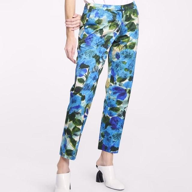 新品 DRIES VAN NOTEN ドリスヴァンノッテン 23SS POUMAS 6012 W.W.PANTS フラワープリントトラウザーズ 36 BLUE パンツ 定価82,500円 |  | 02
