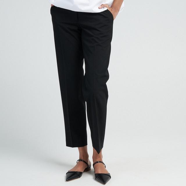 新品 DRIES VAN NOTEN ドリスヴァンノッテン 23SS POUMAS 6060 W.W.PANTS PO/W ノープリーツトラウザーズ 34 BLACK パンツ 定価88,000円 |  | 02