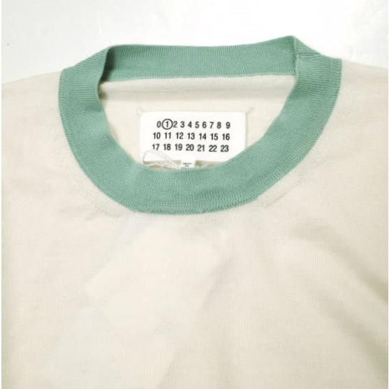 新品 Maison Margiela 1 メゾンマルジェラ 21SS カラートリム ハイゲージウールクルーネックニット S51HA1114 S OFF WHITE 定価83,600円 |  | 04