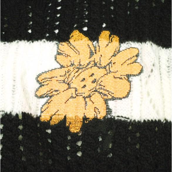 新品 tao COMME des GARCONS タオ コムデギャルソン 23SS SHUN SUDO フラワー刺繍ボーダークルーネックニット TK-N022 S 定価64,900円 |  | 05
