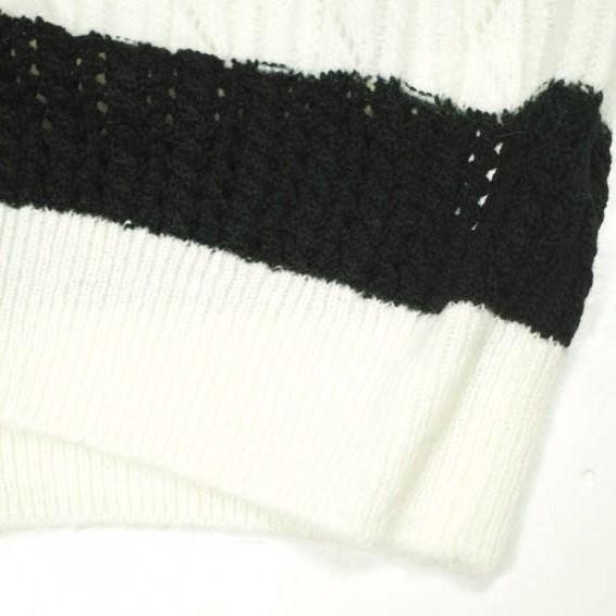 新品 tao COMME des GARCONS タオ コムデギャルソン 23SS SHUN SUDO フラワー刺繍ボーダークルーネックニット TK-N022 S 定価64,900円 |  | 06