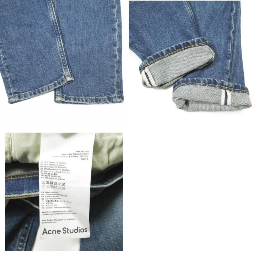 新品 Acne Studios アクネストゥディオズ イタリア製 Melk Mid Blue スリムテーパードデニムパンツ 28 定価44,000円 ジーンズ g23049 |  | 09