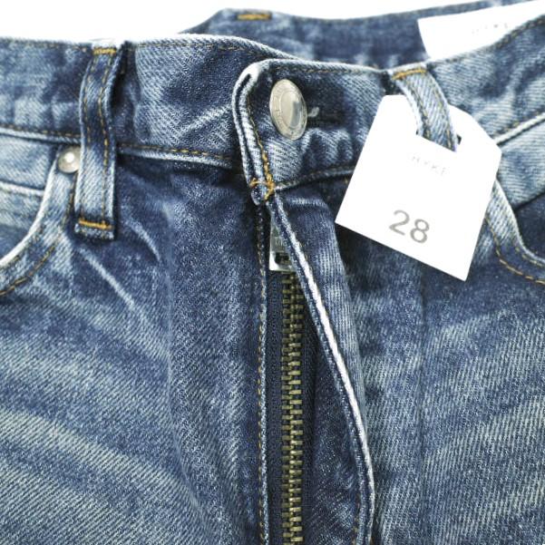 新品 HYKE ハイク 日本製 TAPERED UWB 13oz カットオフテーパードデニムパンツ 13168 28 USED WASH BLUE 定価31,900円 ジーンズ g23056 |  | 06
