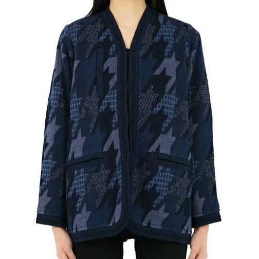 新品 Mame Kurogouchi マメクロゴウチ 23SS Houndstooth Knitted Jacket ハウンドトゥースニットジャケット MM23PS-KN724 1 定価71,500円 |  | 02