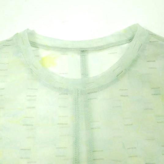 新品 Mame Kurogouchi マメクロゴウチ Marble Printed Plaid Sheer Crew Neck Top シアーカットソー MM23SS-JS021 2 MINT 定価29,700円 |  | 04