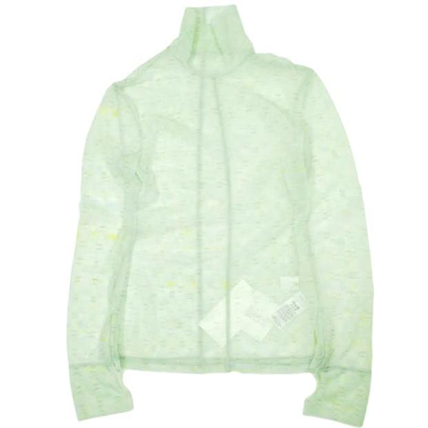 新品 Mame Kurogouchi マメクロゴウチ Marble Printed Plaid Sheer High Neck Top シアーカットソー MM23SS-JS020 1 MINT 定価35,200円 | 